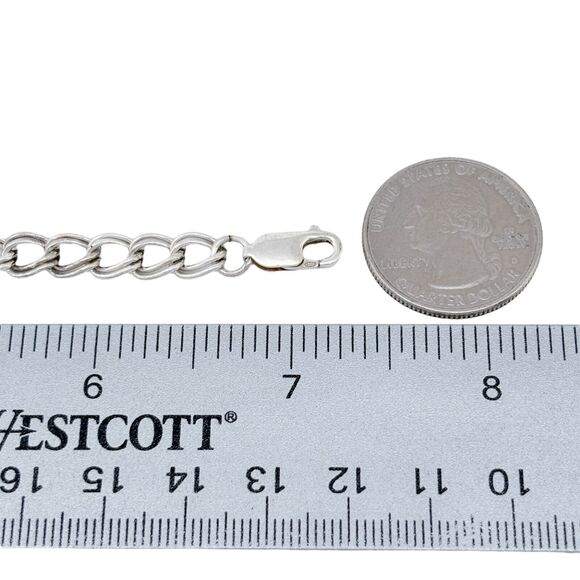 Vintage Sterling Silver 925 "Happy Birthday" Cake Charm Bracelet 7.25" - Picture 2 of 7